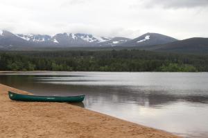 Our first glimps of the Cairngorms, only to find this amazing beach!