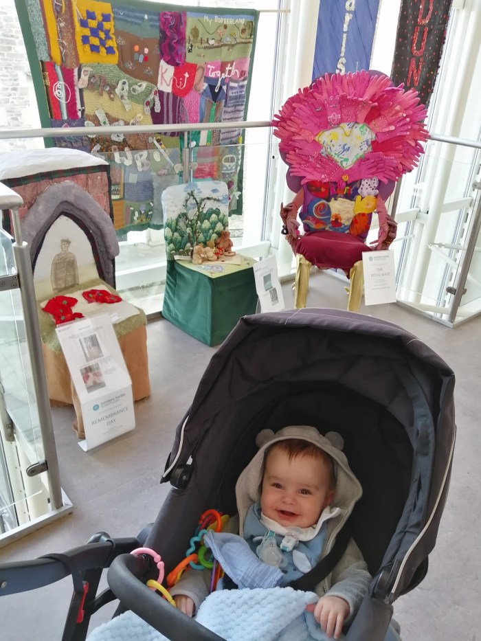 Scottish Borders Baby boy knitted exhibition