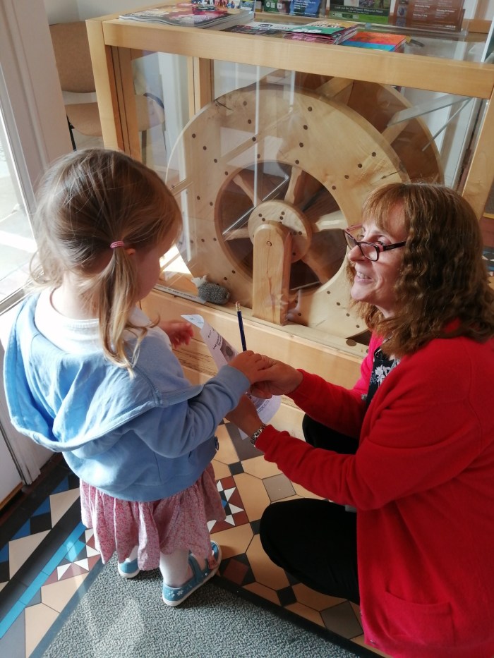 Girl lady wooden display Scottish Borders