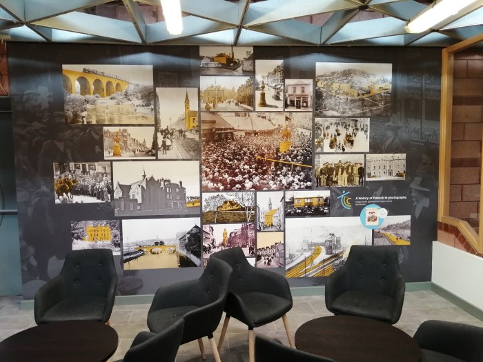 Picture wall black seats Hawick