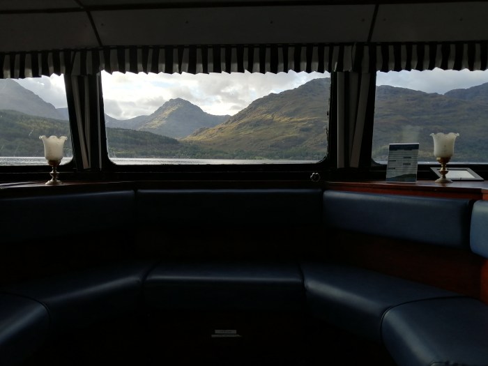 window mountains lamps