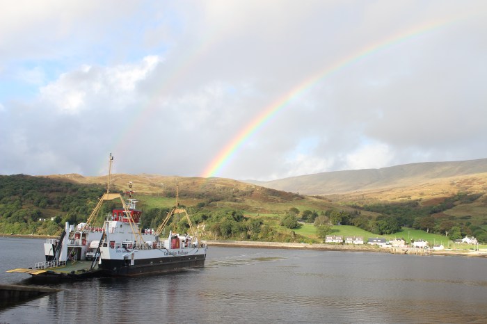 rainbow ferry landscape