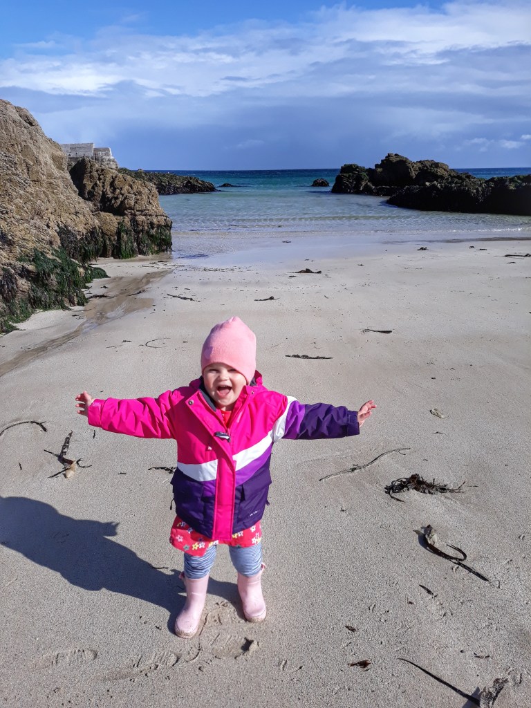 open water, outer hebrides, beach, scotland, family holiday, waterproof clothes