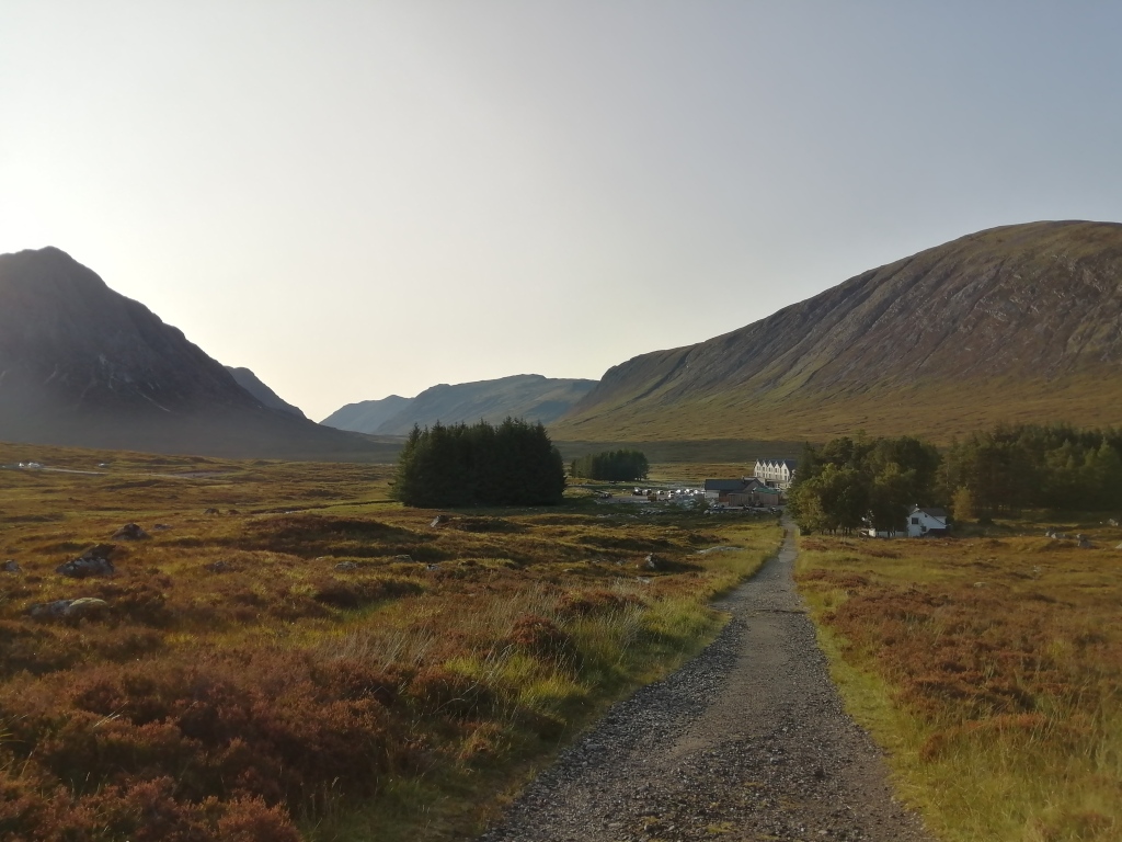 west highland way, scotland, glen coe, kingshouse hotel, mountain range, pathway, countryside