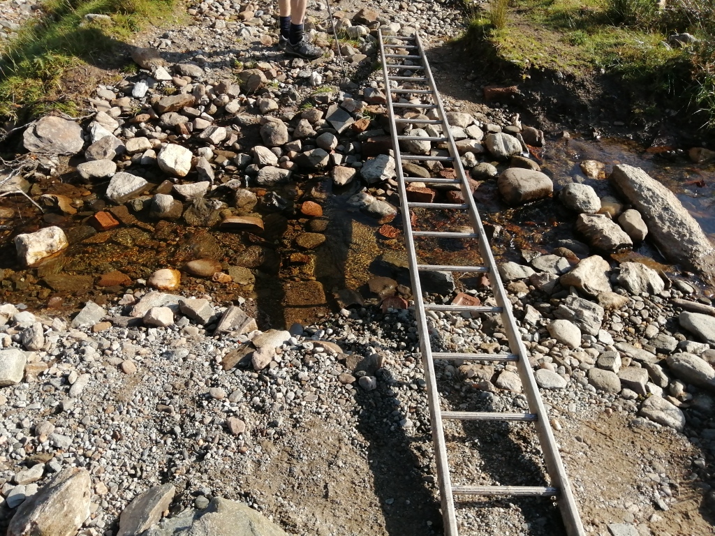 west highland way, scotland, ladder, small river