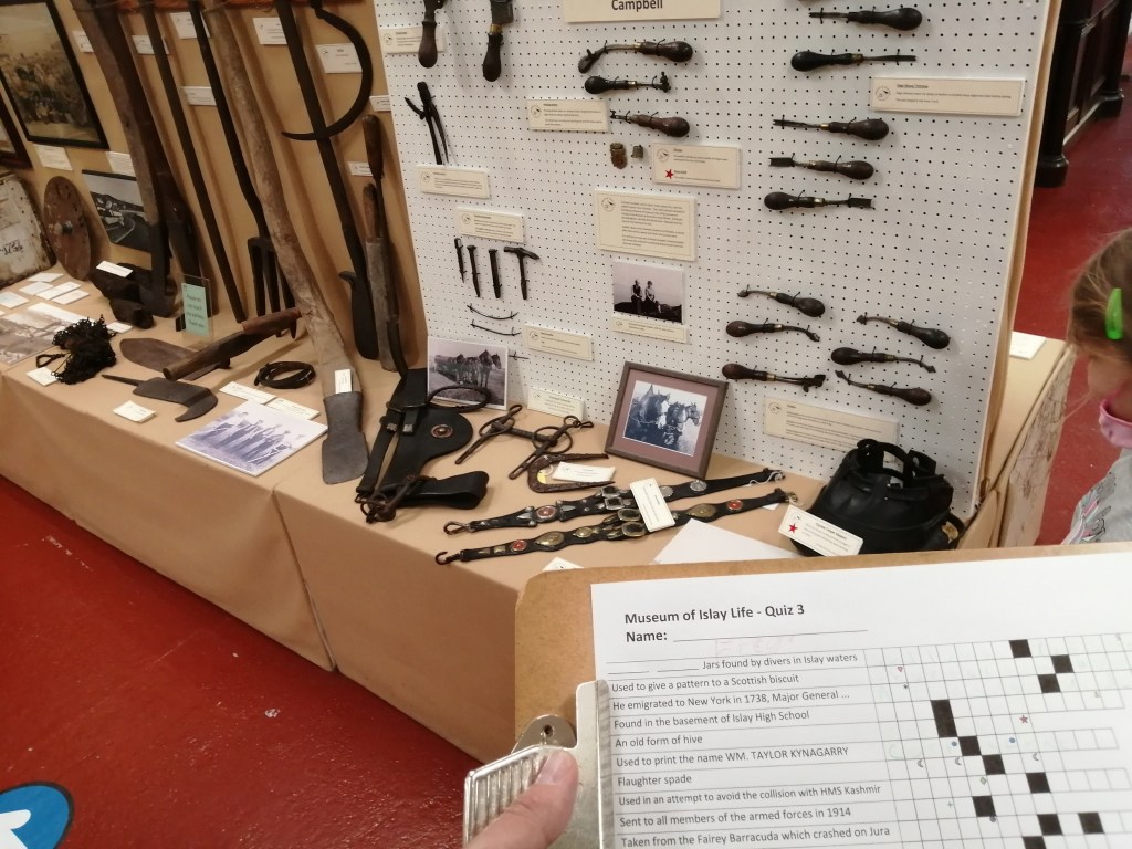 museum artefacts, quiz, child, islay, scotland