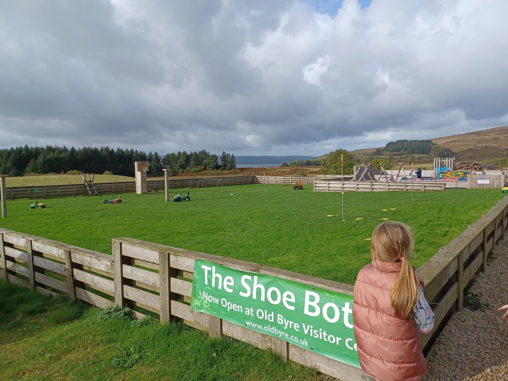 old byre farm, playpark, girl , playpark, isle of arran