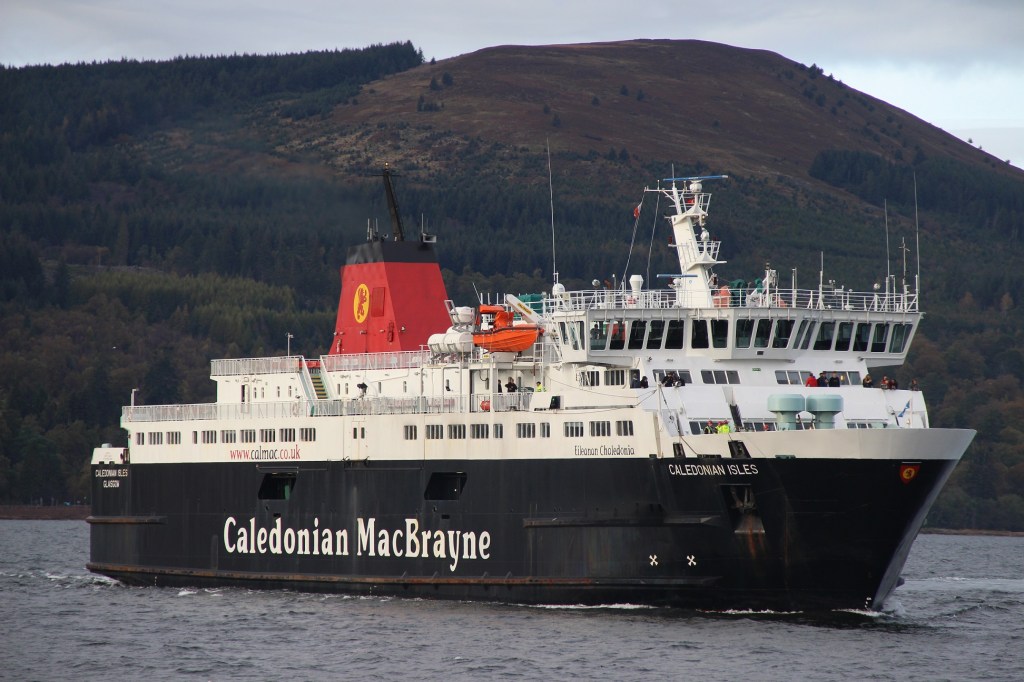 calmac ferry, mountain, open watrer,isle of arran